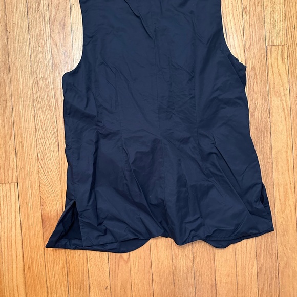Anthropologie Black Sleeveless Button-Down Shirt  Vest - Picture 6 of 6